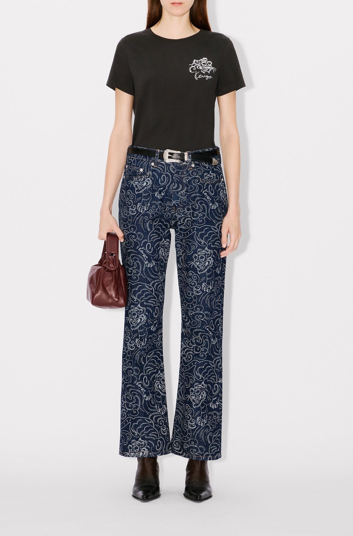 T-shirt brodé Kenzo Star Tiger - Black