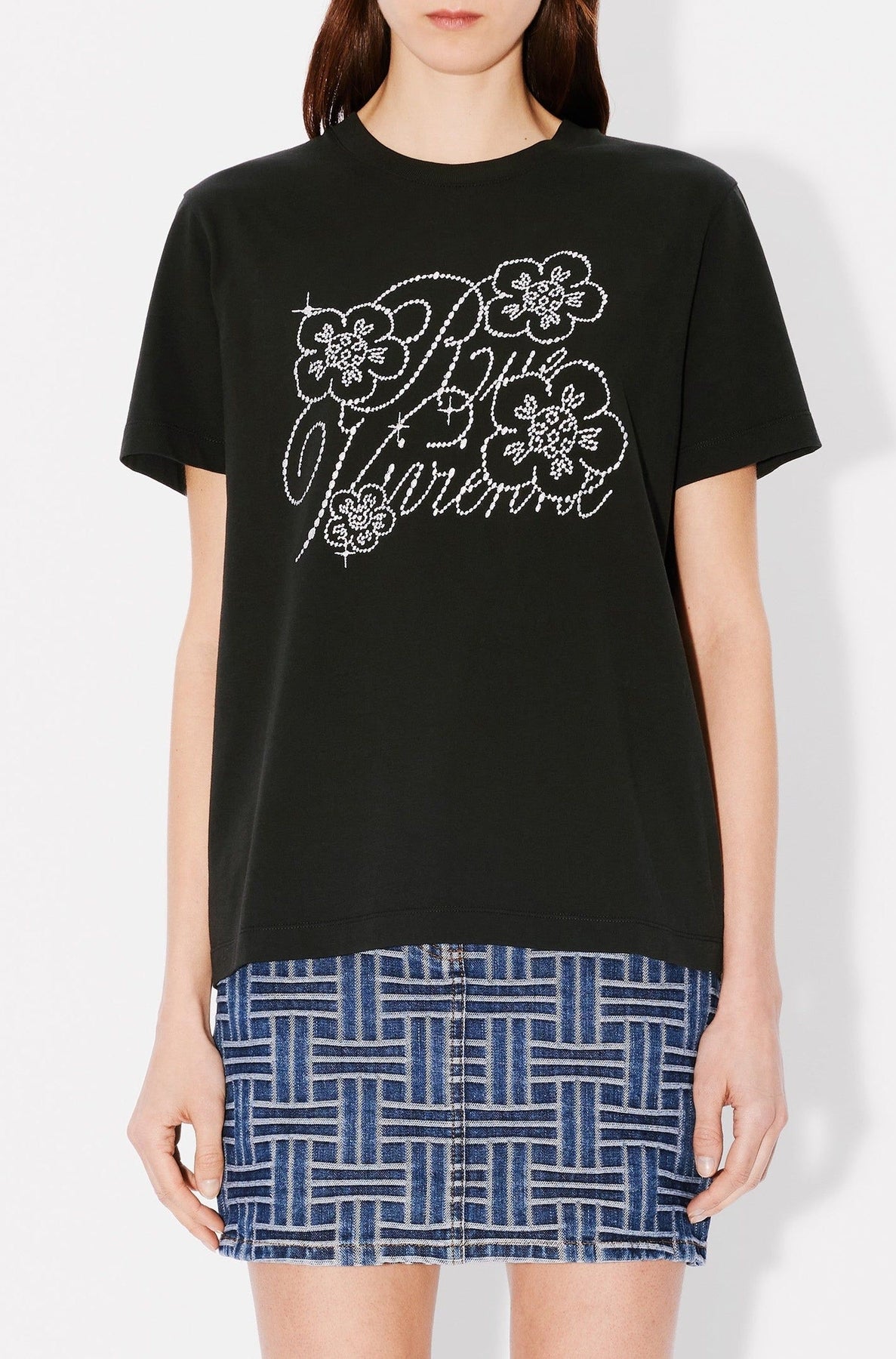 T-shirt loose Kenzo Constellation - Black