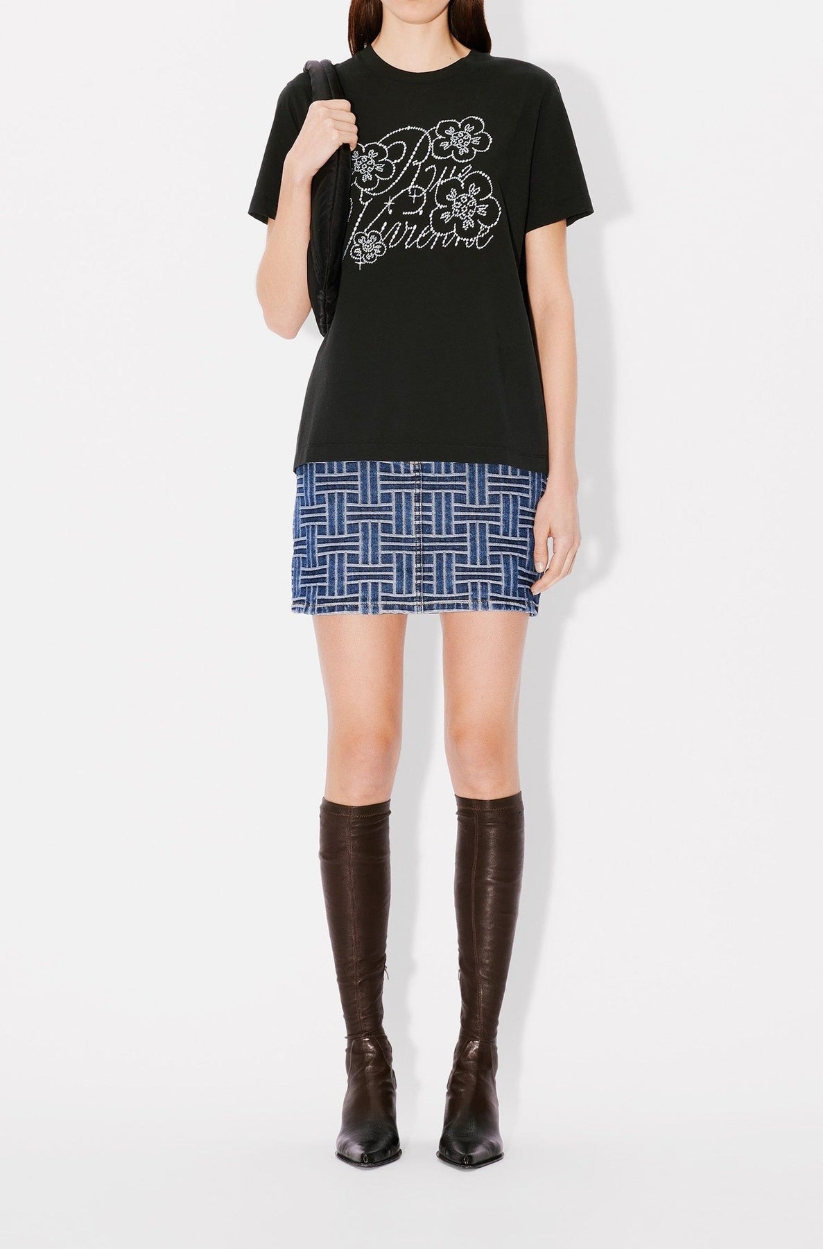 T-shirt loose Kenzo Constellation - Black