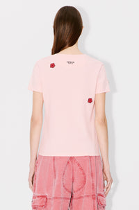 Boke Flower embroidered T-shirt - Faded Pink