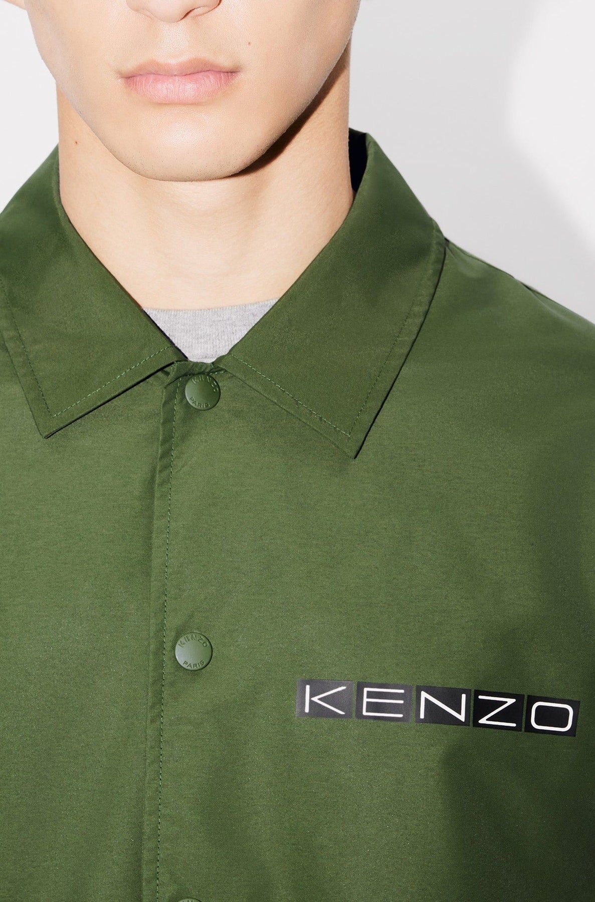 Kenzo Business Quilted Jacket - Dark Khaki