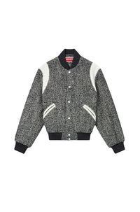 Veste Varsity en laine - Black