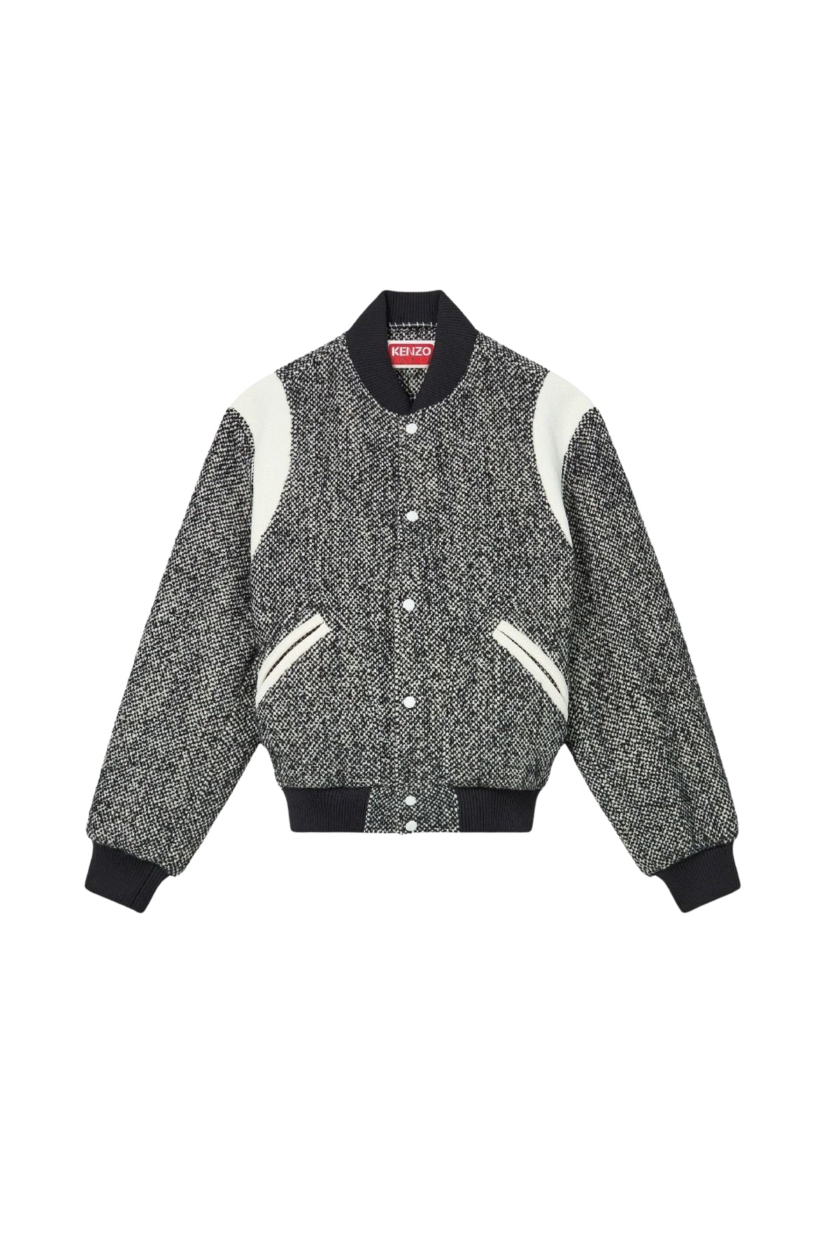 Veste Varsity en laine - Black