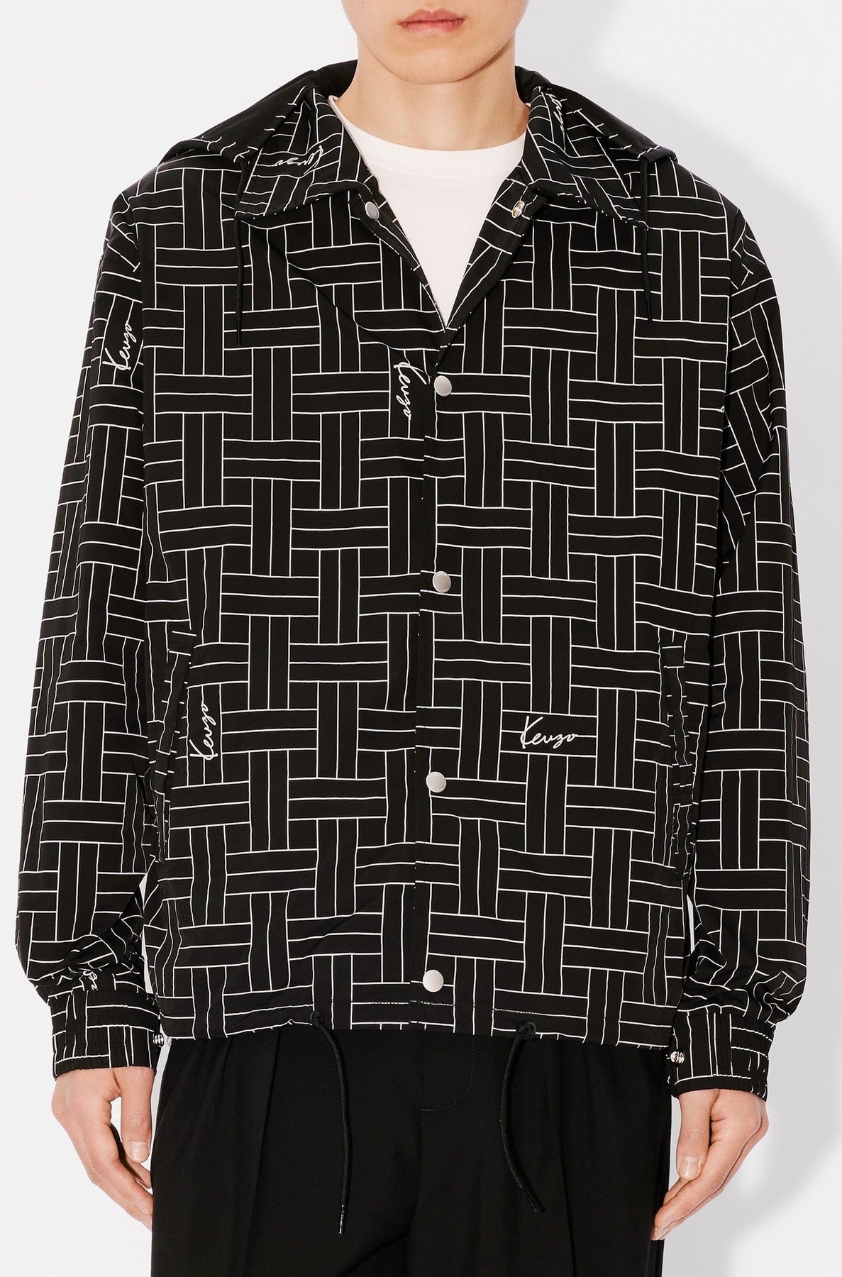 Kenzo Weave Windbreaker - Black