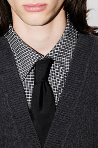 Cardigan brodé en cashwool en laine - Stone Grey