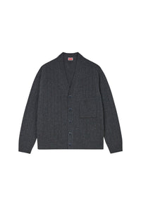 Cardigan brodé en cashwool en laine - Stone Grey