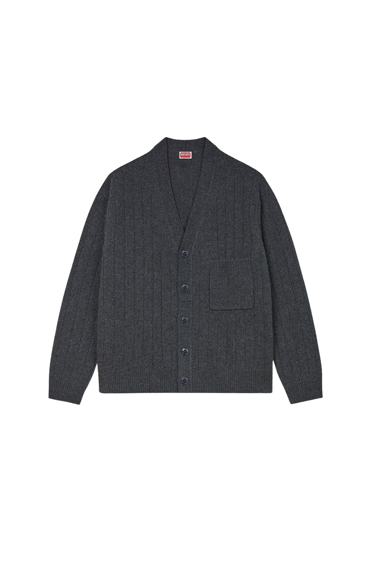 Cardigan brodé en cashwool en laine - Stone Grey