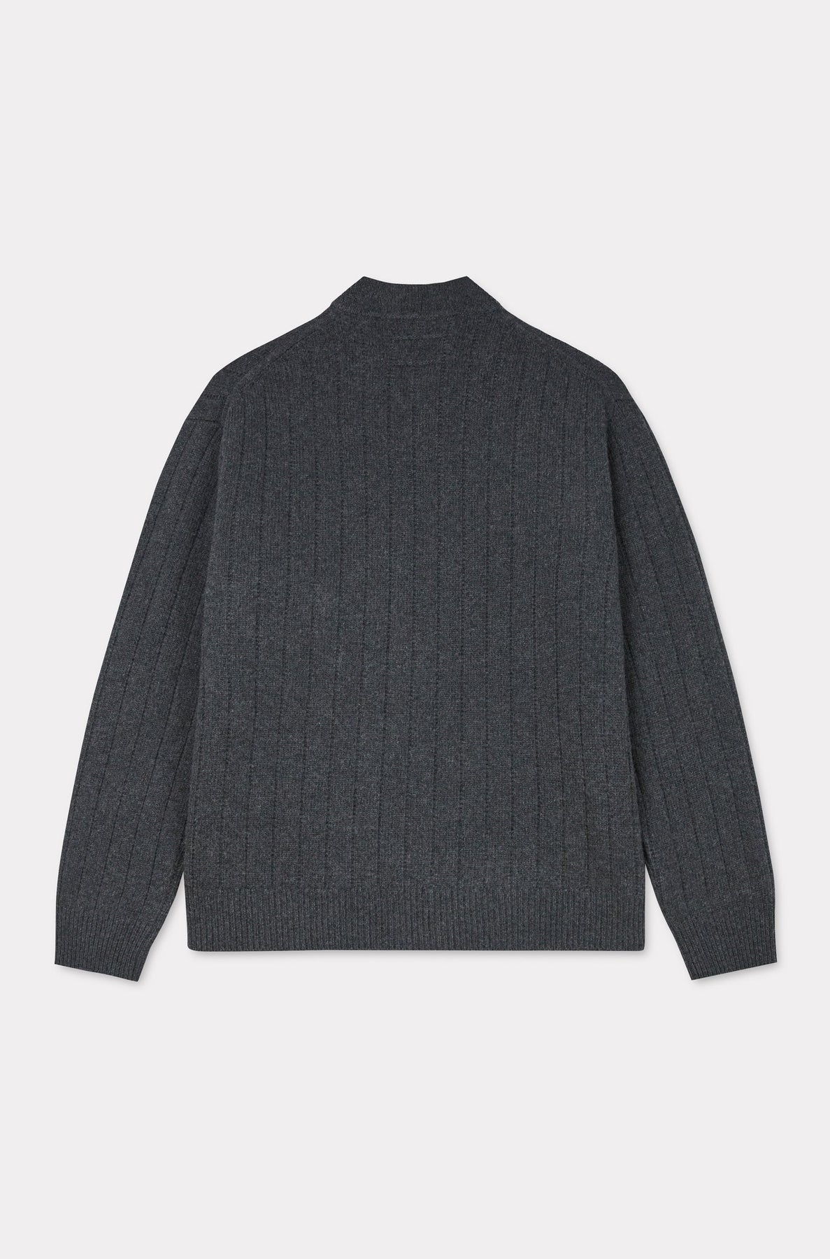 Cardigan brodé en cashwool en laine - Stone Grey