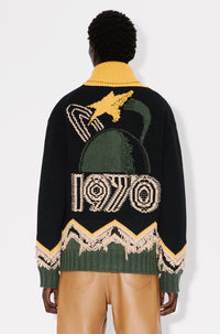 Cardigan tricotée Kenzo Constellation en laine - Black