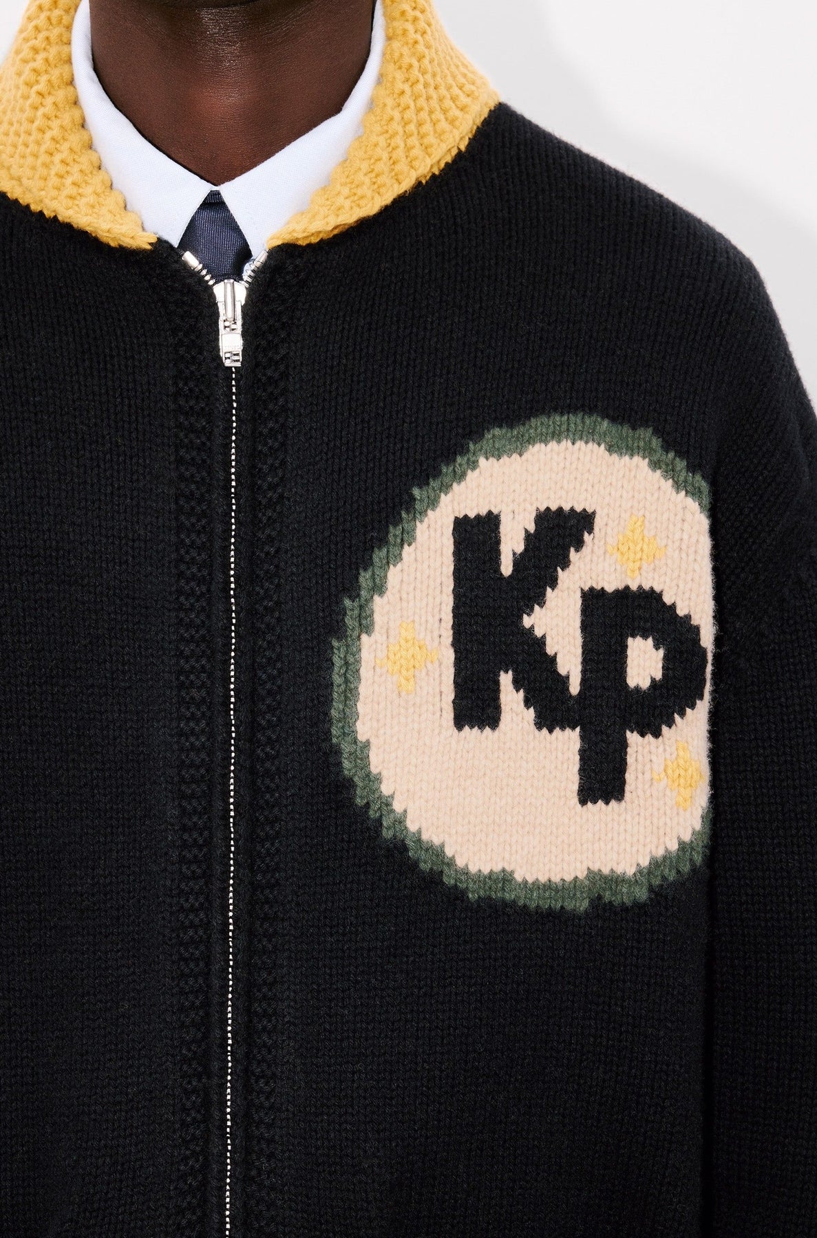 Cardigan tricotée Kenzo Constellation en laine - Black