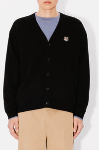 Cardigan brodé Lucky Tiger en laine - Black