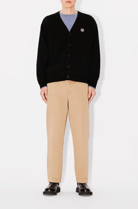 Cardigan brodé Lucky Tiger en laine - Black