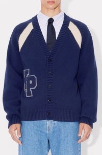 Kenzo Paris Varsity Wool Cardigan - Midnight Blue
