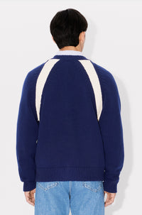 Kenzo Paris Varsity Wool Cardigan - Midnight Blue
