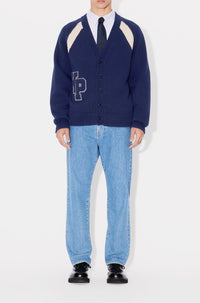 Kenzo Paris Varsity Wool Cardigan - Midnight Blue