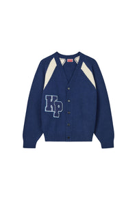 Kenzo Paris Varsity Wool Cardigan - Midnight Blue