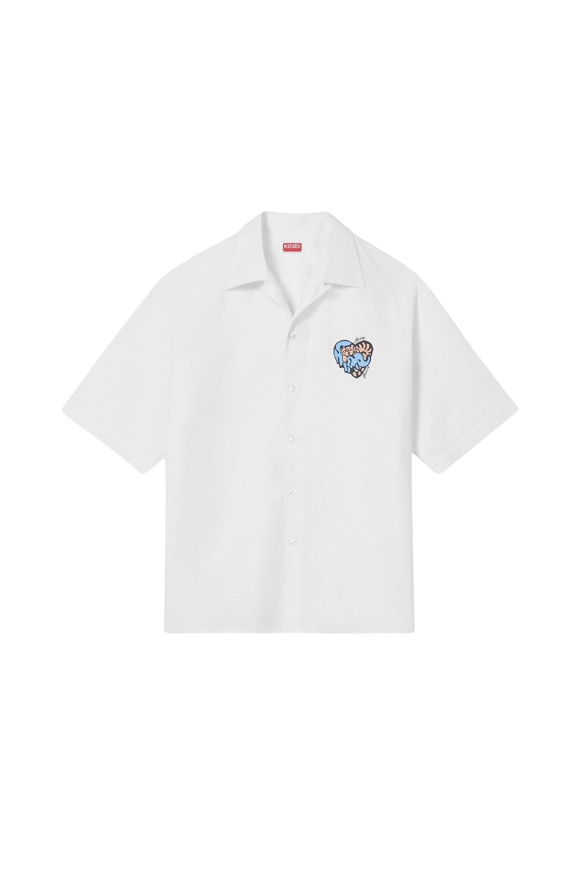 Chemise hawaïenne Kenzo Jungle Heart - White