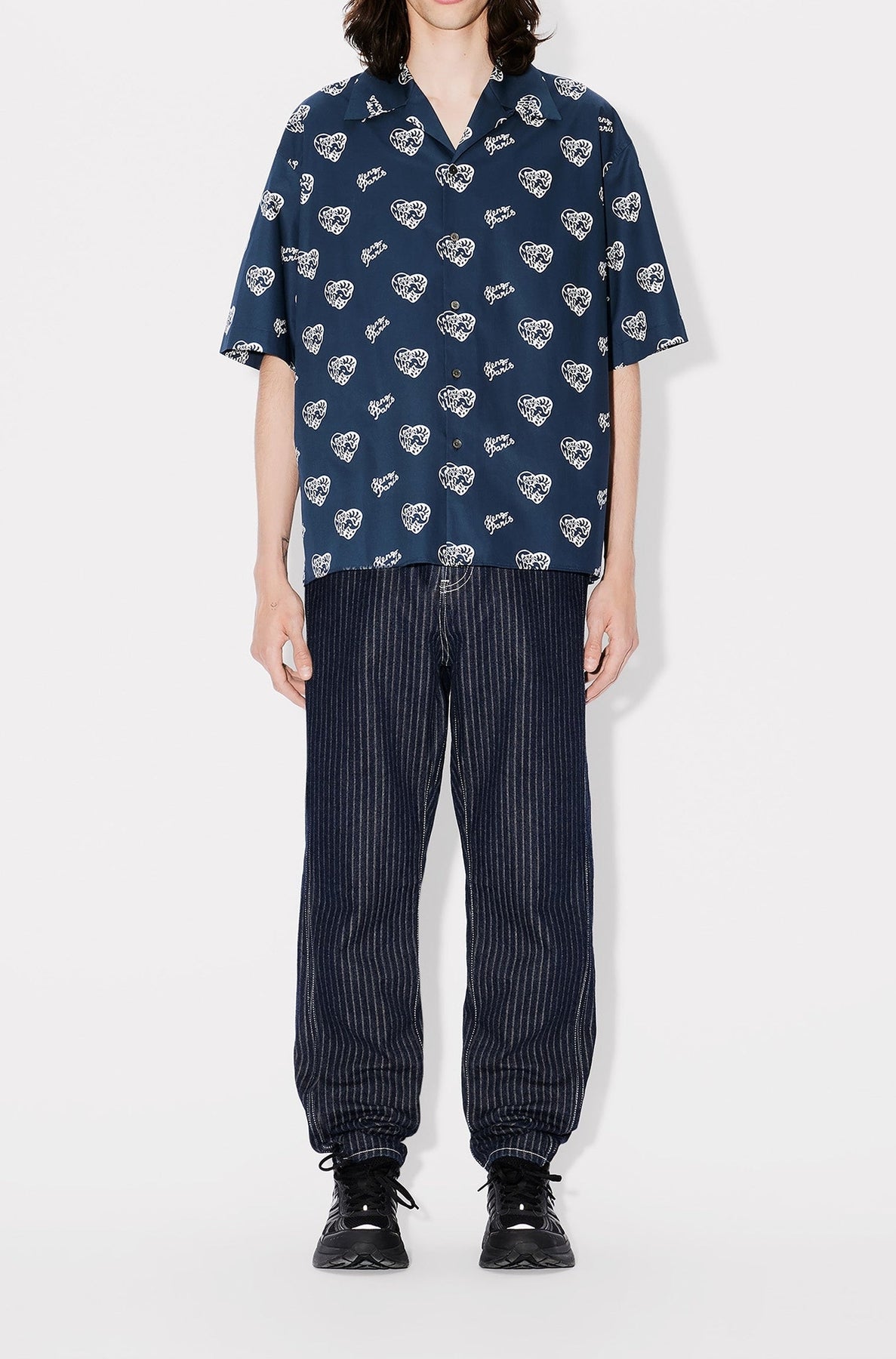 Chemise hawaïenne Kenzo Jungle Heart - Midnight Blue