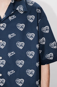 Chemise hawaïenne Kenzo Jungle Heart - Midnight Blue