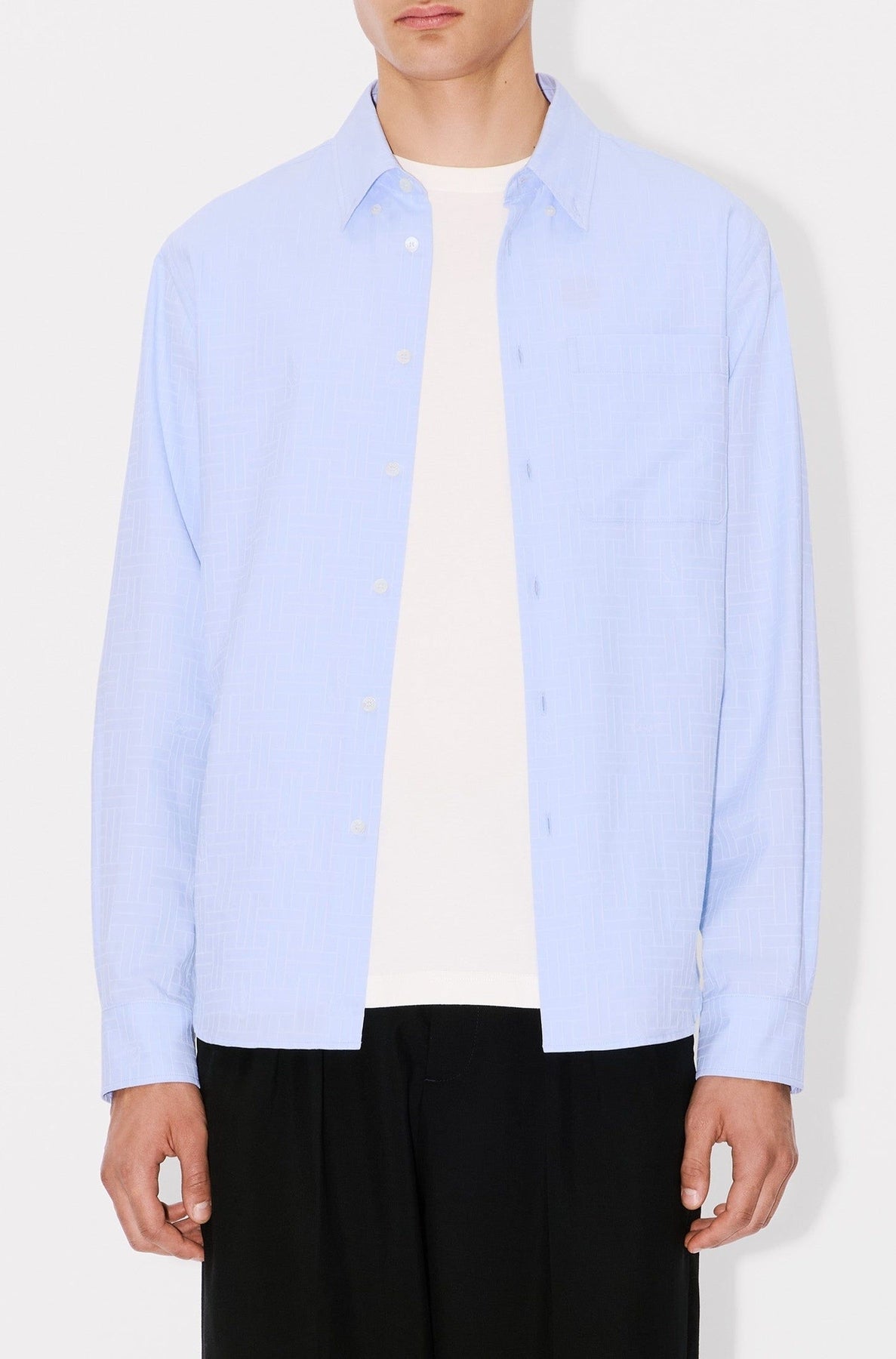 Chemise slim Kenzo Weave - Sky Blue