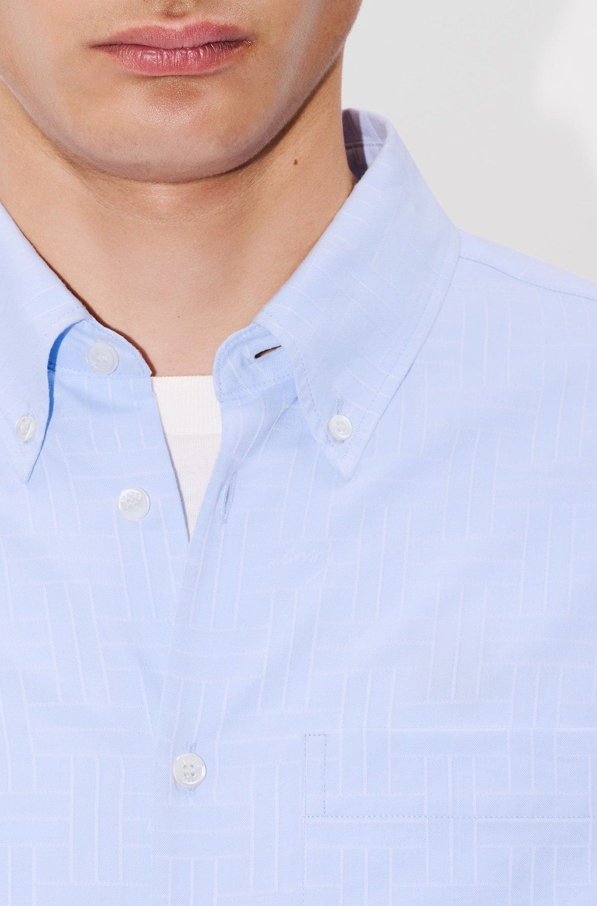 Chemise slim Kenzo Weave - Sky Blue