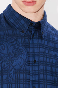 Chemise casual Kenzo Bamboo Tiger - Blue Black