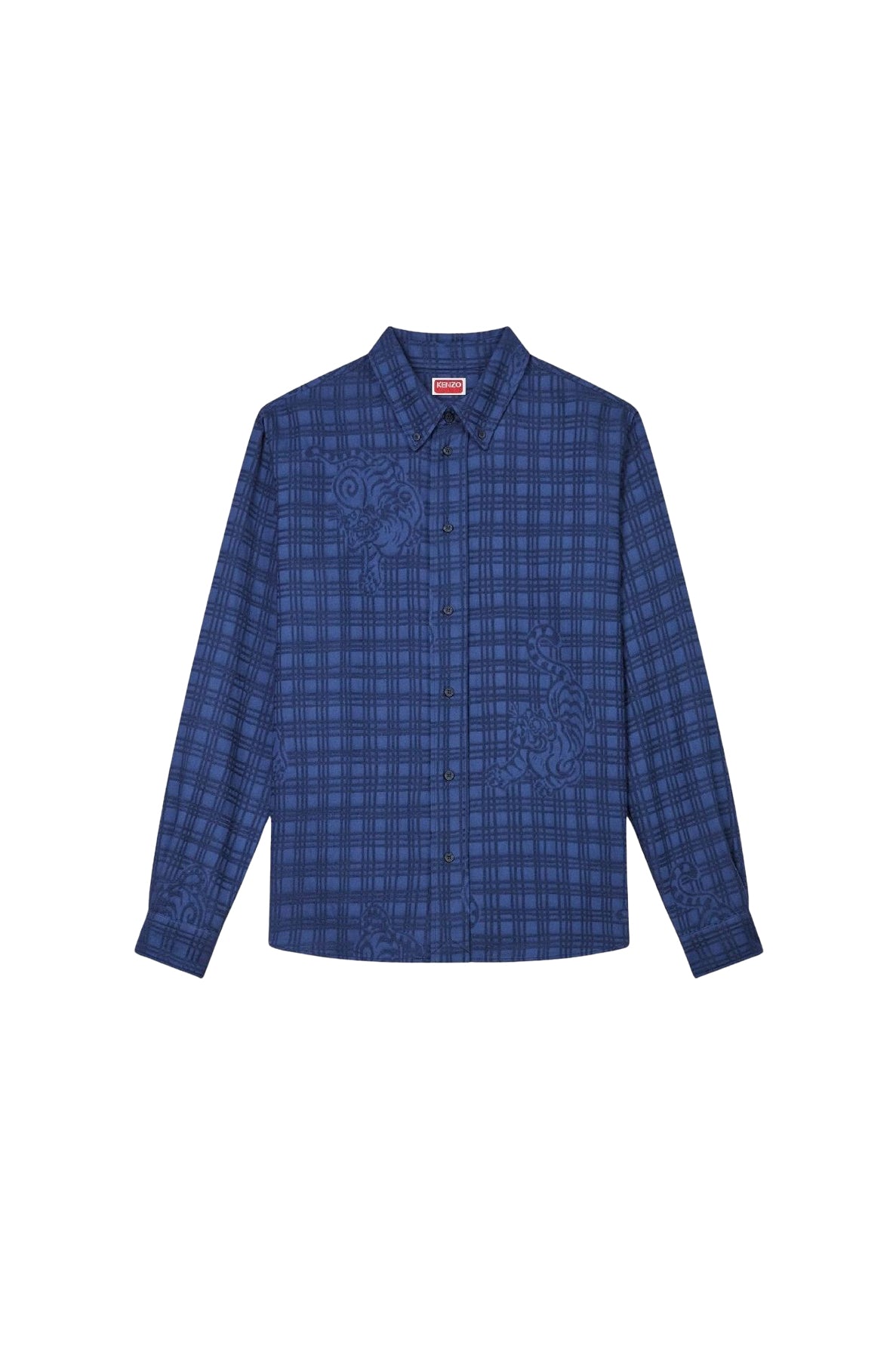 Chemise casual Kenzo Bamboo Tiger - Blue Black