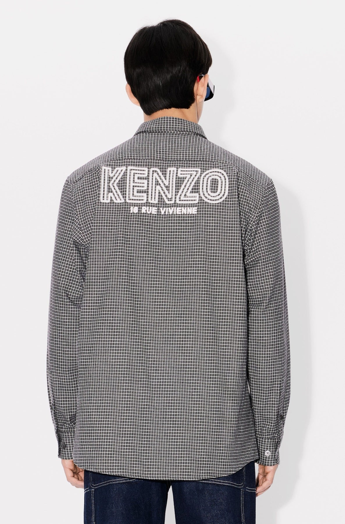Chemise militaire brodée Kenzo Archive 1970 - Stone Grey