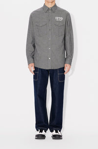 Chemise militaire brodée Kenzo Archive 1970 - Stone Grey