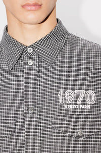 Chemise militaire brodée Kenzo Archive 1970 - Stone Grey