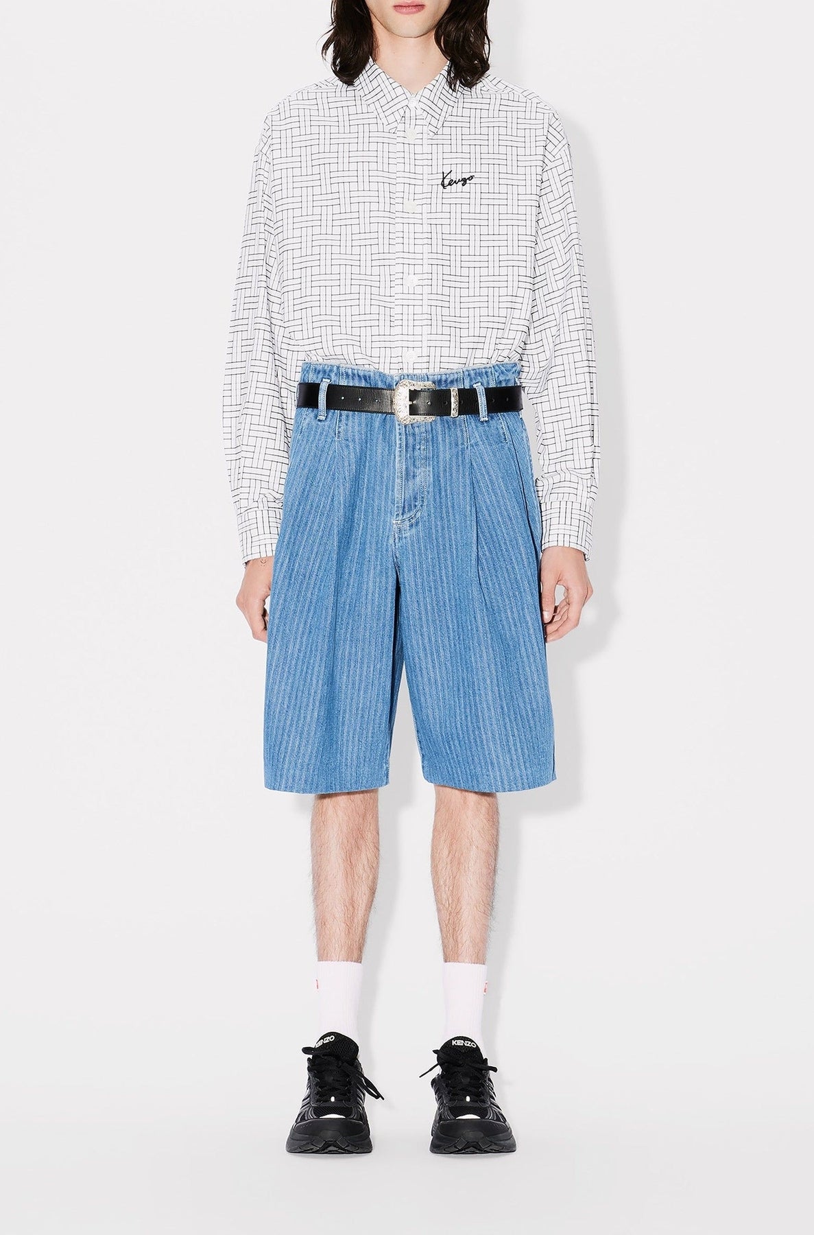 Chemise oversize Kenzo Weave - White