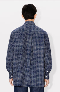 Chemise oversize Kenzo Weave - Midnight Blue