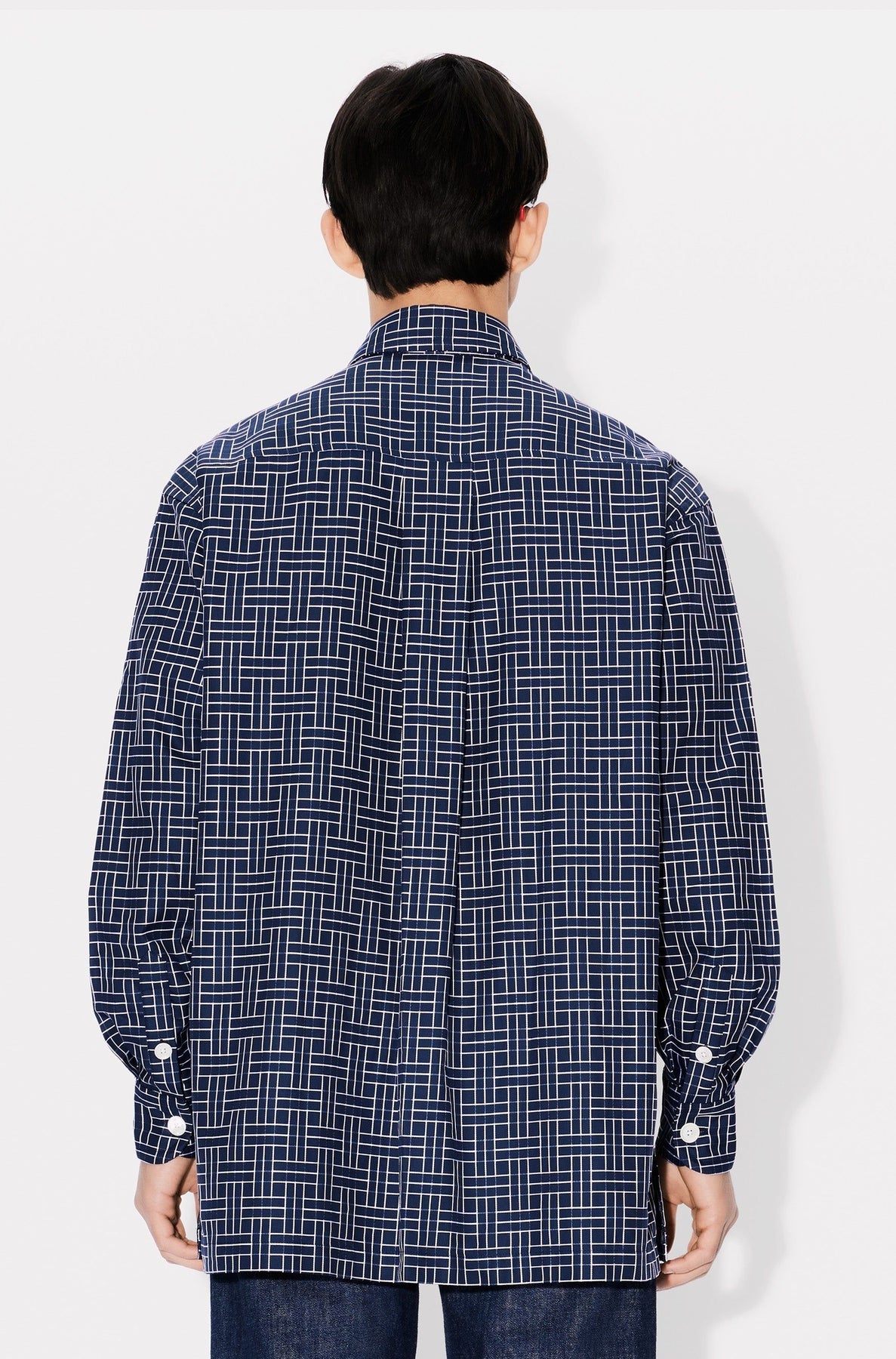 Chemise oversize Kenzo Weave - Midnight Blue