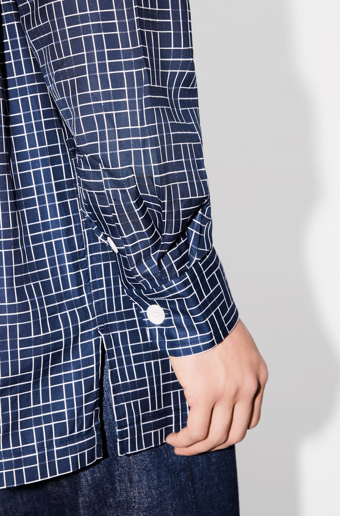 Chemise oversize Kenzo Weave - Midnight Blue