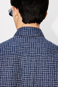 Chemise oversize Kenzo Weave - Midnight Blue