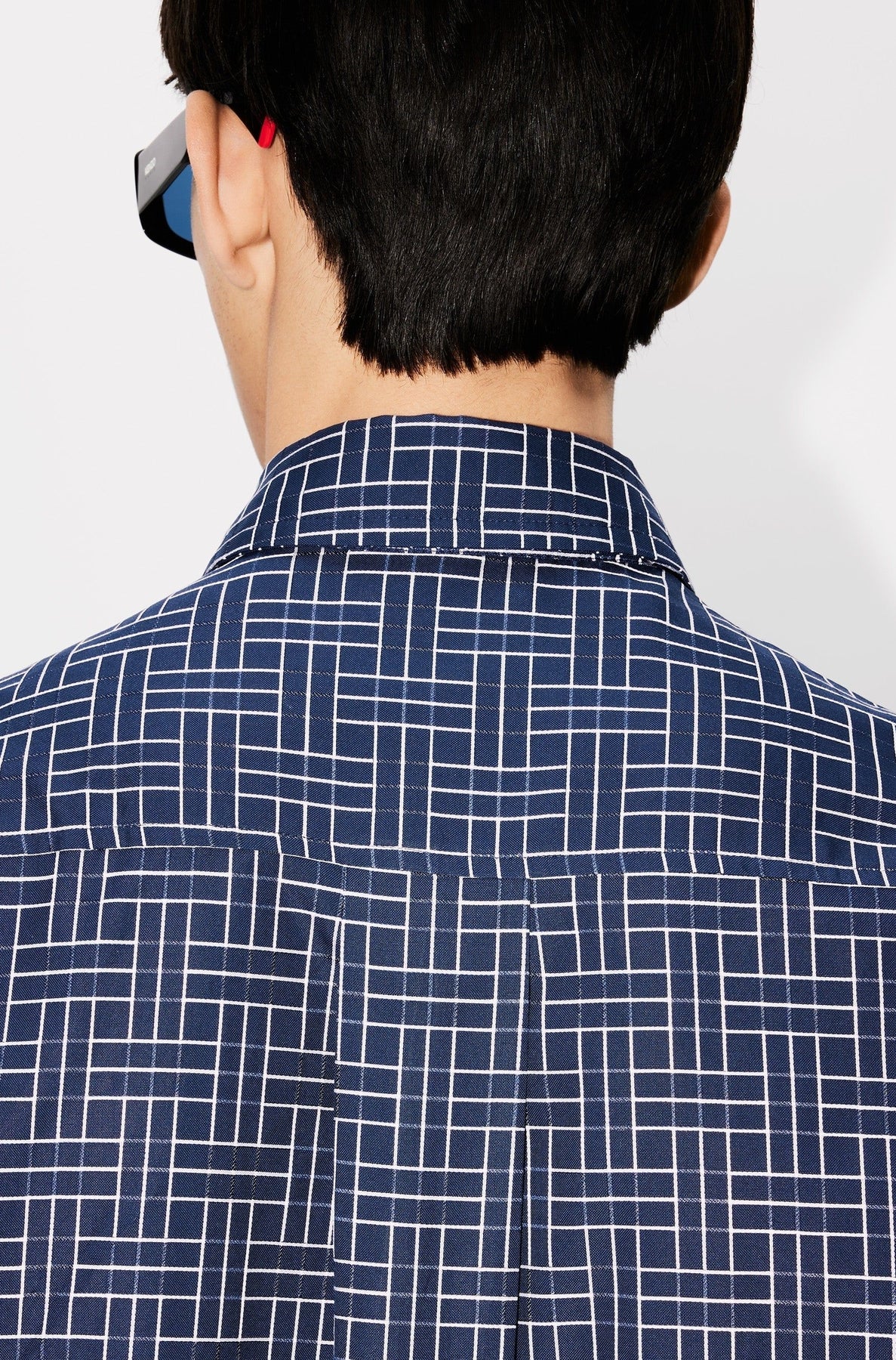 Chemise oversize Kenzo Weave - Midnight Blue