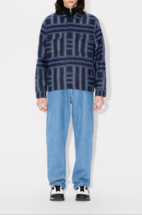 Surchemise Kenzo Weave en laine vierge en laine - Midnight Blue