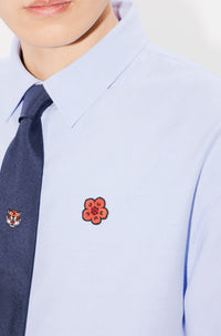 Lucky Tiger embroidered silk tie - Midnight Blue