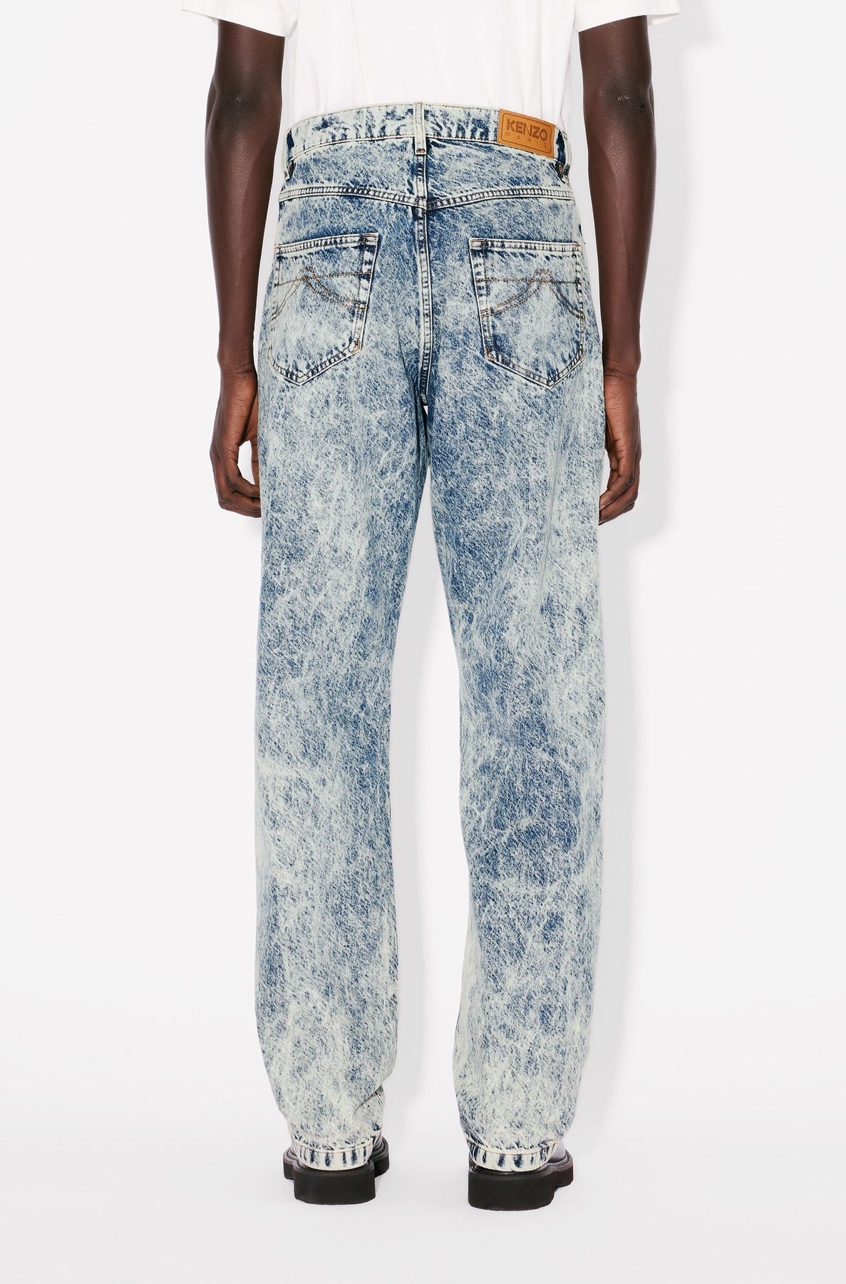Loose Botan Jeans - Snow Bleached Blue Denim