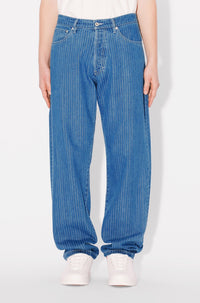 Jean Botan loose - Stone Bleached Blue Denim