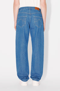 Jean Botan loose - Stone Bleached Blue Denim