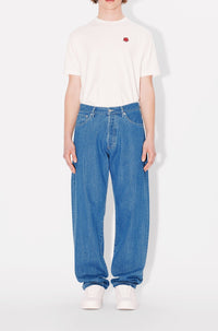 Jean Botan loose - Stone Bleached Blue Denim