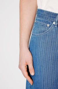 Jean Botan loose - Stone Bleached Blue Denim