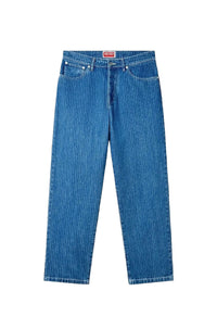 Jean Botan loose - Stone Bleached Blue Denim