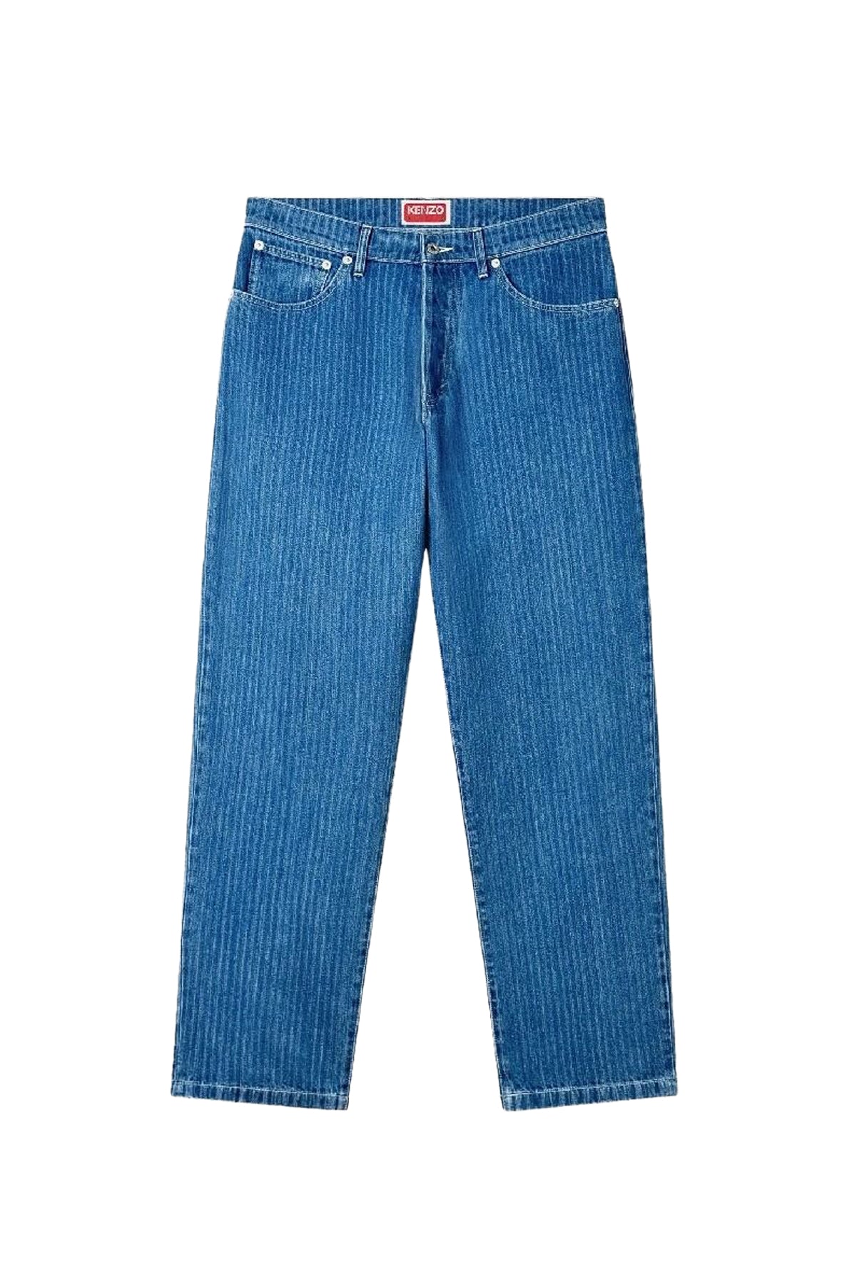 Jean Botan loose - Stone Bleached Blue Denim