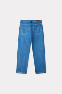 Jean Botan loose - Stone Bleached Blue Denim