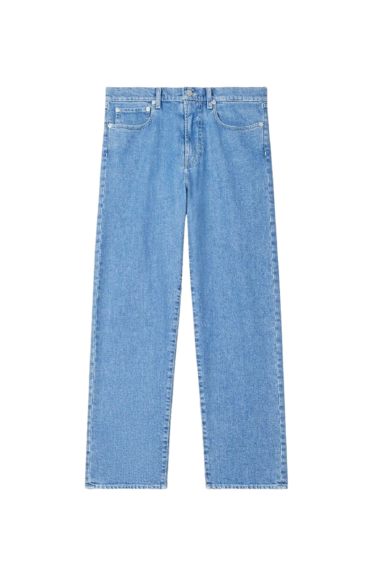 Asagao Straight Jeans - Stone Bleached Blue Denim