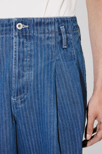 School boy shorts - Stone Bleached Blue Denim