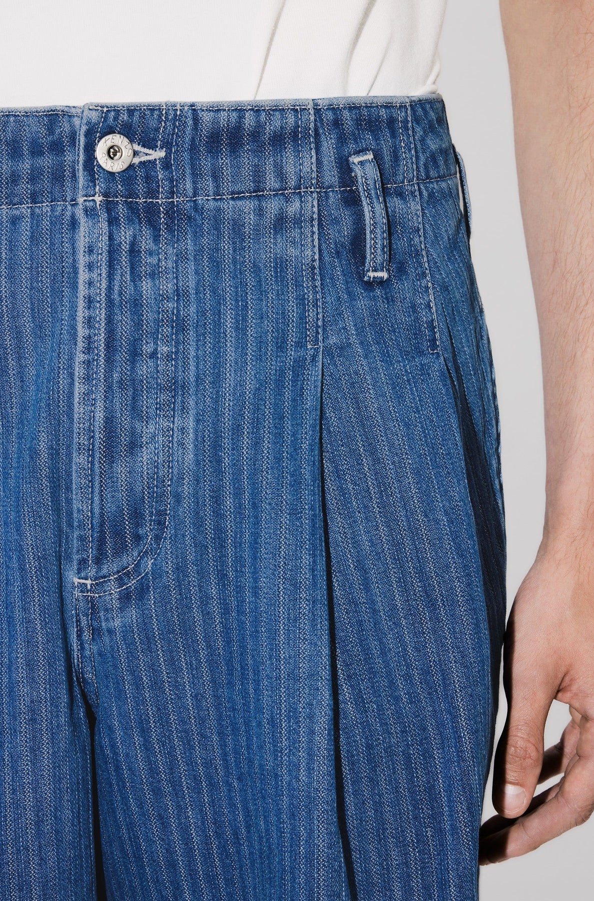 School boy shorts - Stone Bleached Blue Denim