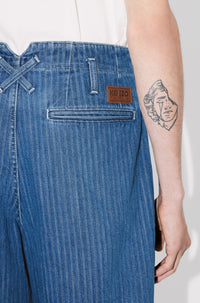 School boy shorts - Stone Bleached Blue Denim